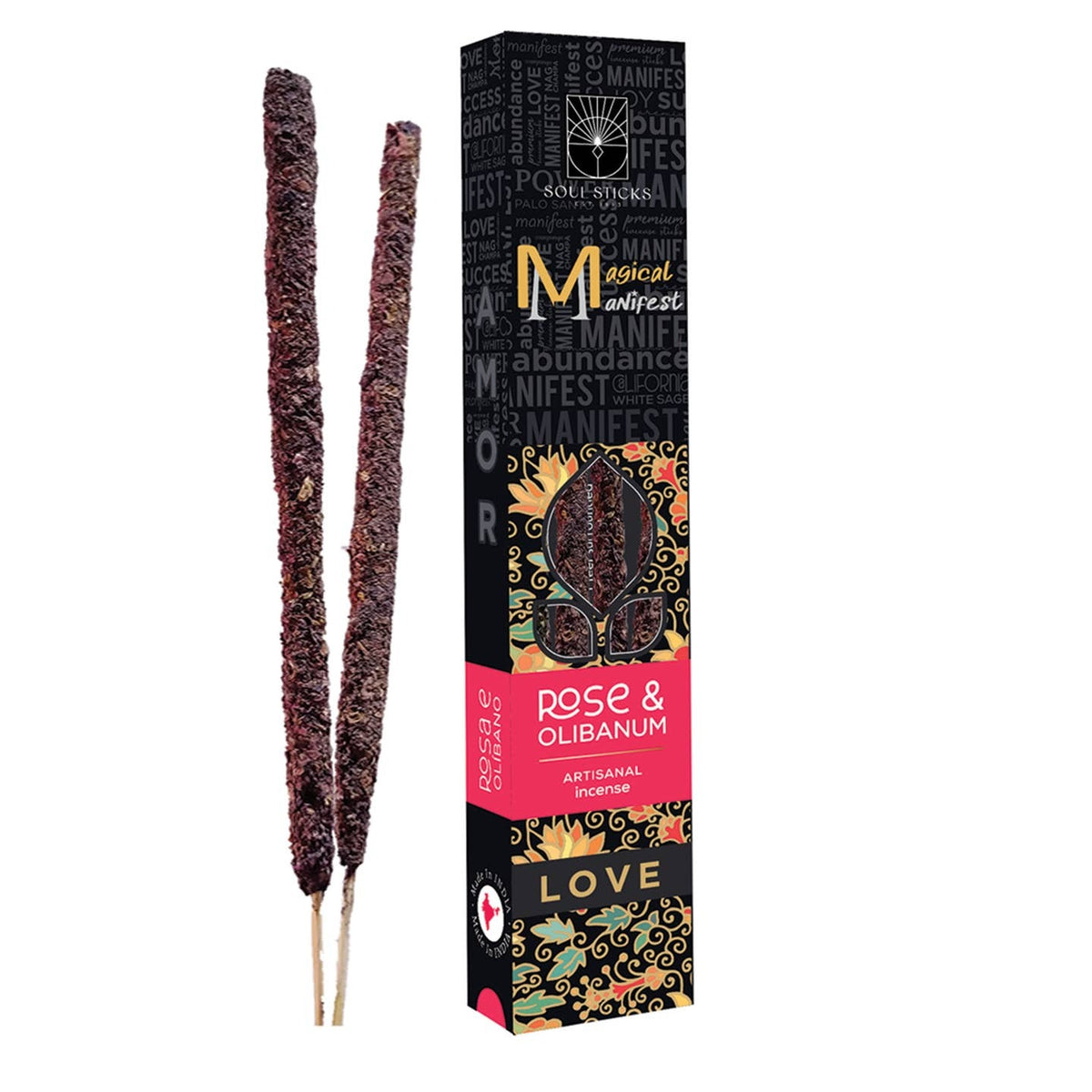 Rose & Olibanum Artisanal Incense Sticks Love