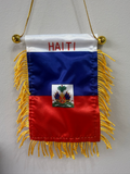 Mini Hanging Haiti Flag