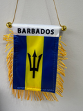 Mini Hanging Barbados Flag