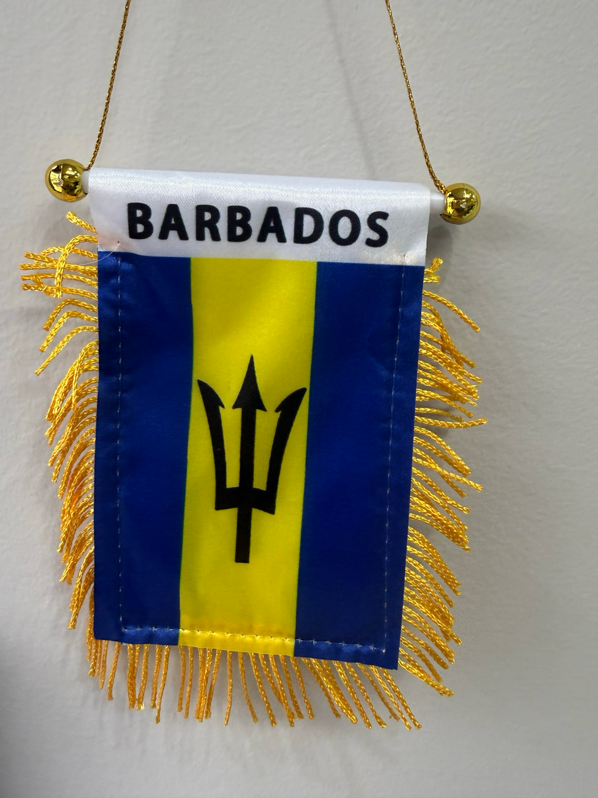 Mini Hanging Barbados Flag