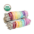 '7 Chakras' Floral White Sage Smudge Stick (4 in.)