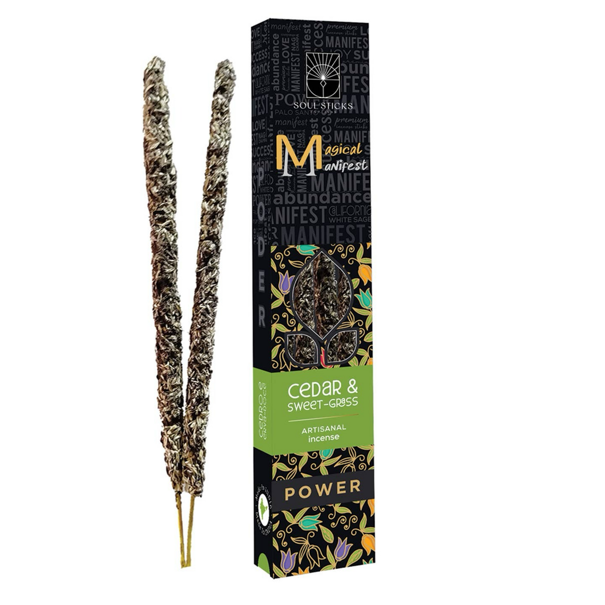 Cedar & Sweetgrass Artisanal Incense Sticks Power