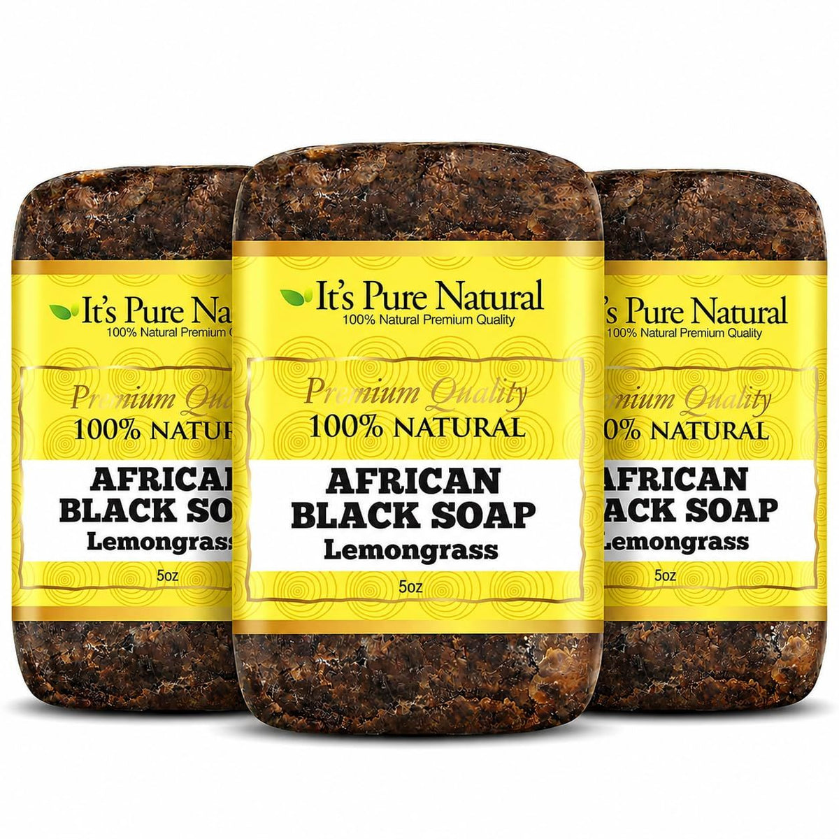 100% African Black Soap - Lemongrass