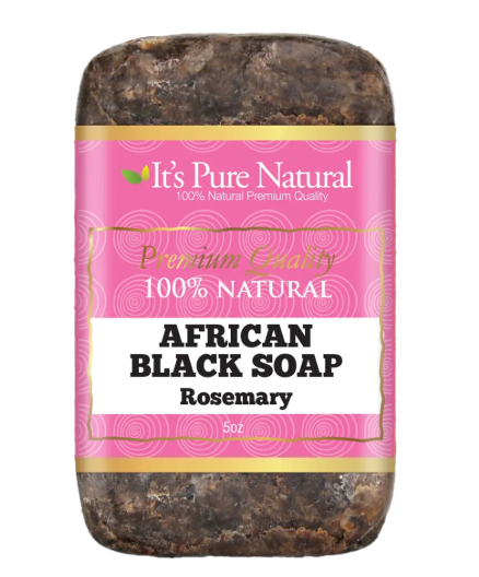 100% African Black Soap - Rosemary