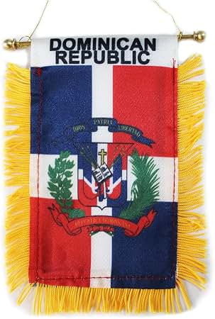 Mini Hanging Dominican Republic Flag