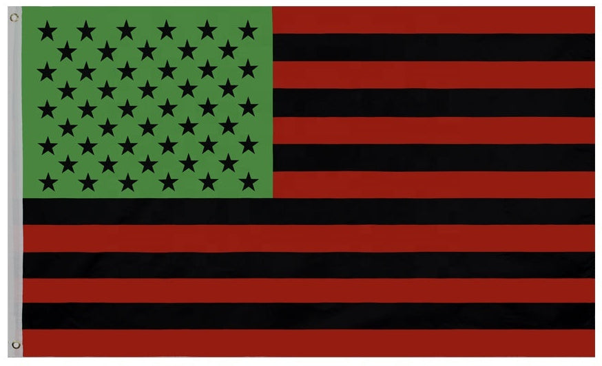 Large African American Flag 3ftx5ft